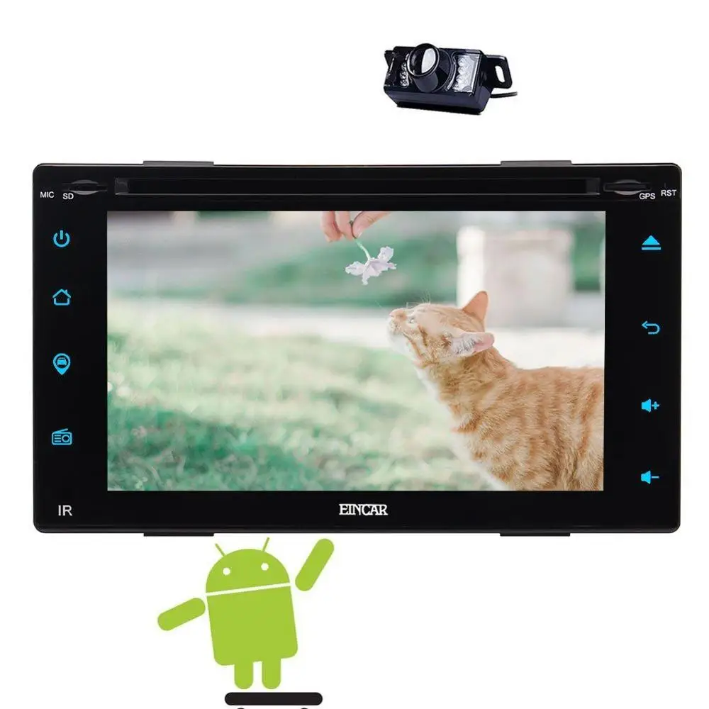 Бесплатная сзади Камера + Anroid 6.0 Автомобильный DVD палубе Авто Радио головное