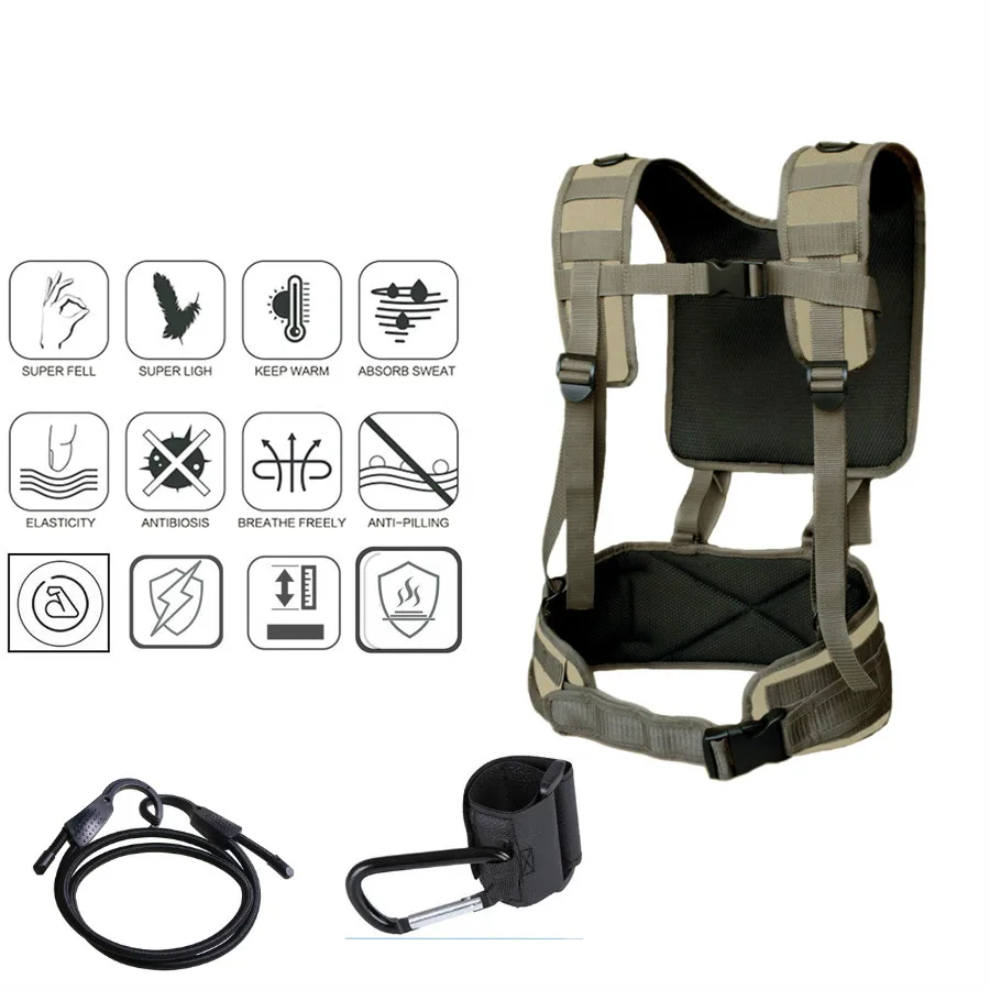 Metal Detector Harness Sling Swing Bungee Support Belt for Underground Detecting 