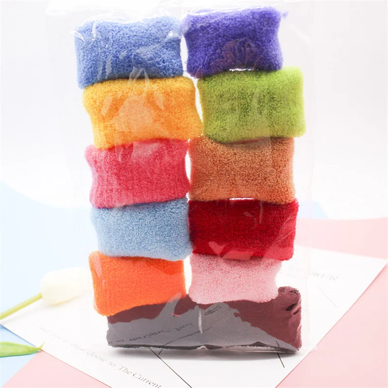 12Pcs/Lot Women Hair Accessories Elastic Hair Bands Solid Candy Color Hairband Scrunchy Towel Ring Roop Hair Hoop Cute Headdress