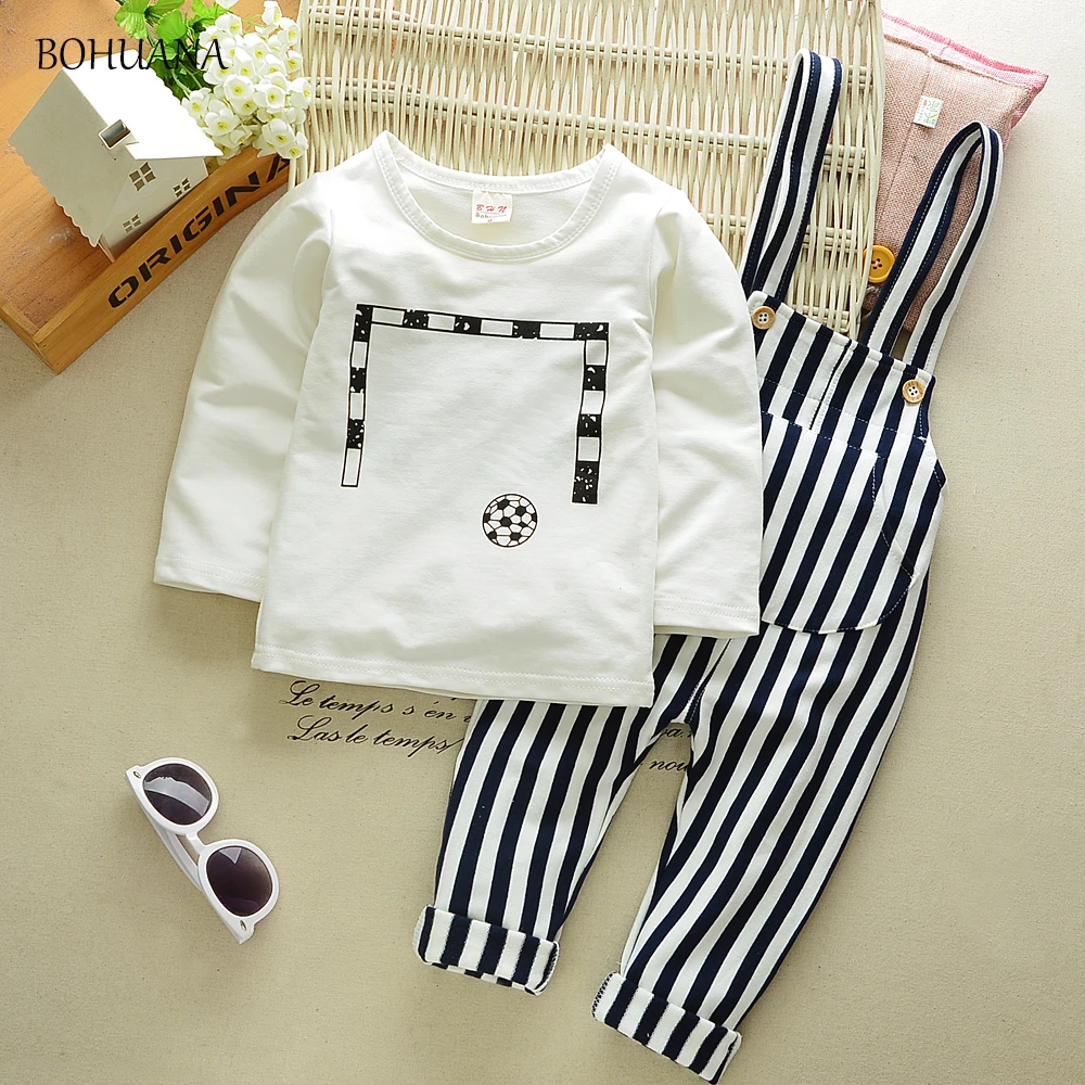 BOHUANA 2017 Autumn Baby Girls Clothes Sets Infant Cotton Suits Casual