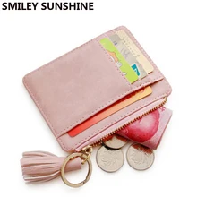 Smiley sunshine милый держатель для карт Для женщин бумажник розовый маленькие кошельки женские тонкие кошельки Женский мини-кошелек для денег