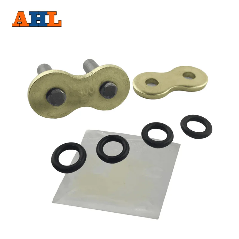

AHL Motorcycle Drive Chain O-Ring O Ring 428 Gold Chain Master Joint Links Clip For Dirt Bike Road Motor Connector lock