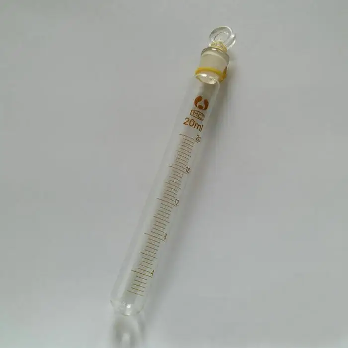 Graduated glass test tube with stopper-20ml