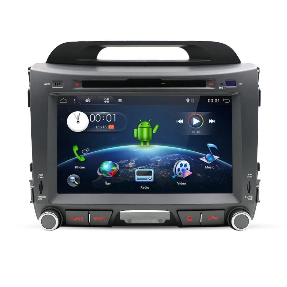 Excellent Octa Core For KIA Sportage 2011-2015 Android 9.0 2 din car dvd player radio stereo gps navigation wifi map rear view camera 32G 1