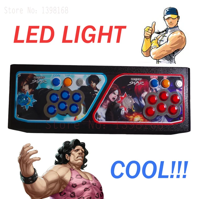 Cheap LED lights TV/Video Game console Joystick  with jamma multi games P box 4 /645 in 1 game pcb board controller