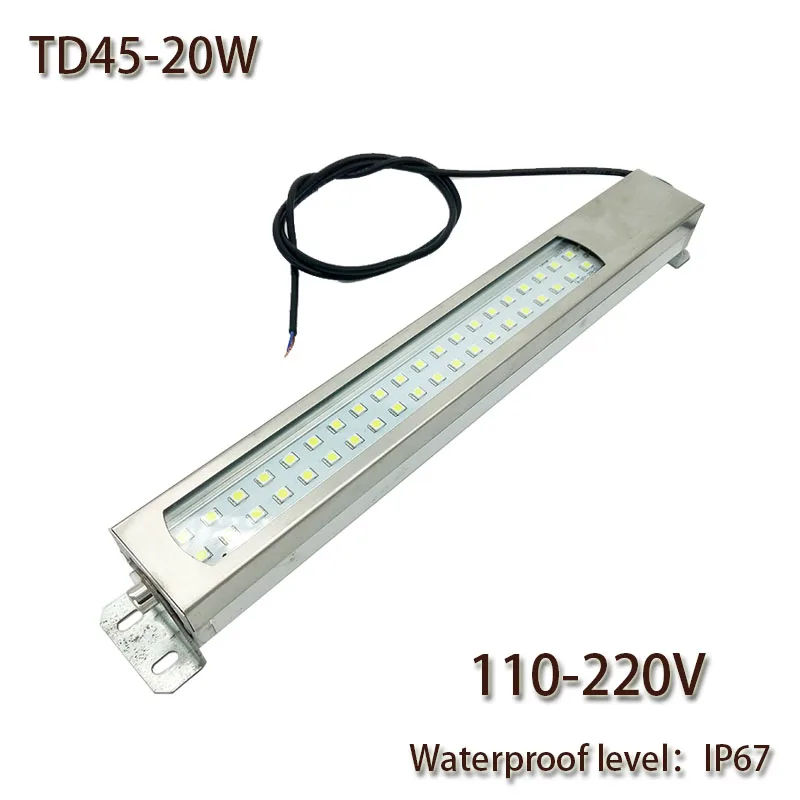 

HNTD 20W Led Panel Light 110V/220V AC LED Metal work light CNC machine work tool lighting TD45 Waterproof IP67
