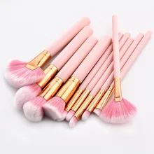 Кисть для макияжа 10 шт. Роскошная привлекательная розовая цветная Косметика Кисти для ежедневного макияжа Профессиональные кисти для макияжа