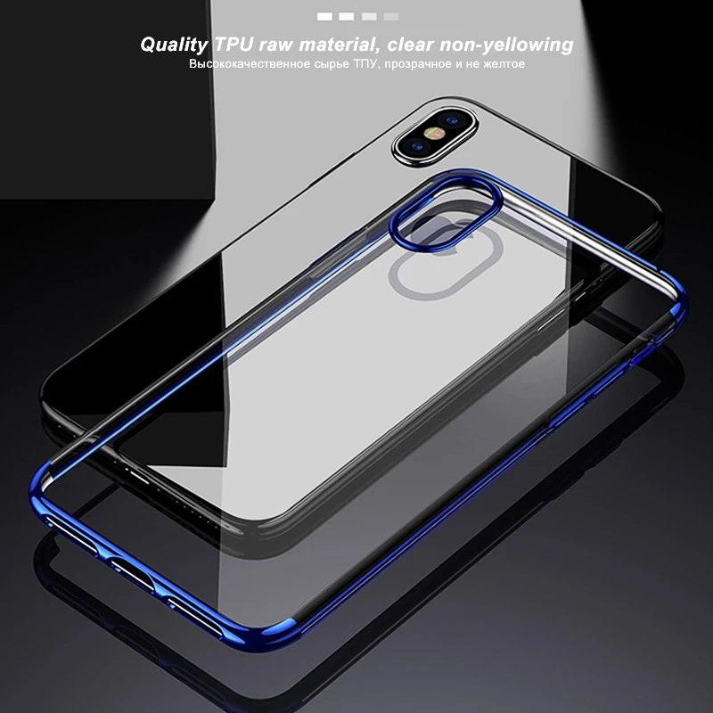 Умный Прозрачный чехол для IPhone 7 8 6 6S плюс X десять 10 7Plus 8Plus покрытие мягкие чехлы