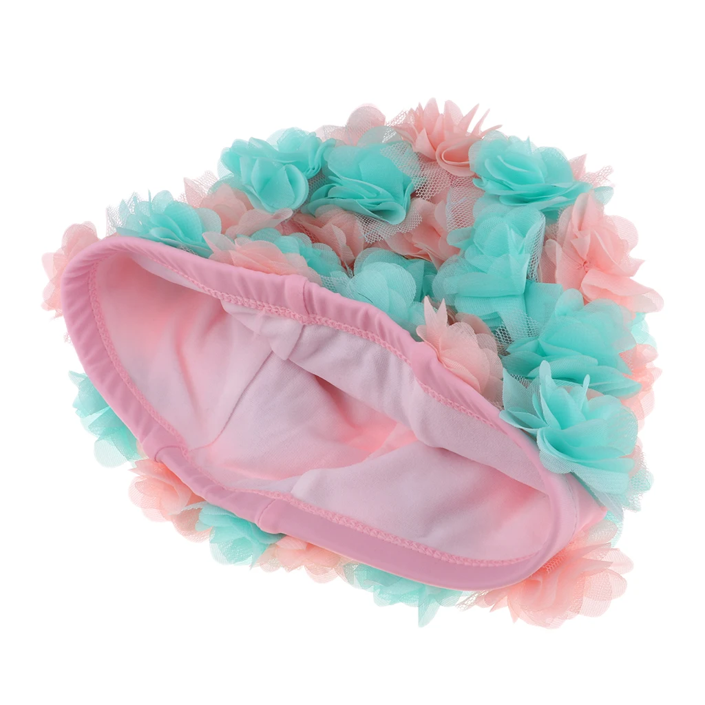 Nylon Retro Floral Swimming Cap Women Ladies Various Colors Available for Sportswear Accessories Swim Swimming Caps Hats