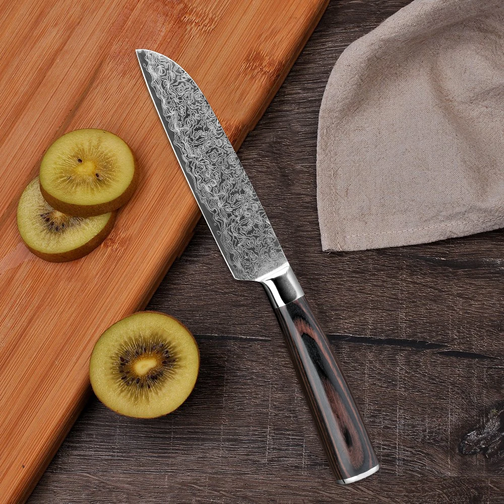 XITUO kitchen chef knife laser Damascus pattern stainless steel cut me