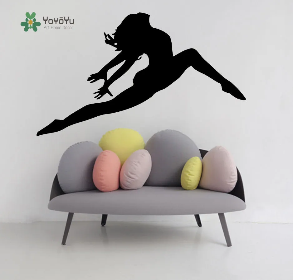 

YOYOYU Wall Decal Sports Girl Dence Gymnast Wall Sticker Vinyl Art DIY Home Decor Sticker Removeable YO164