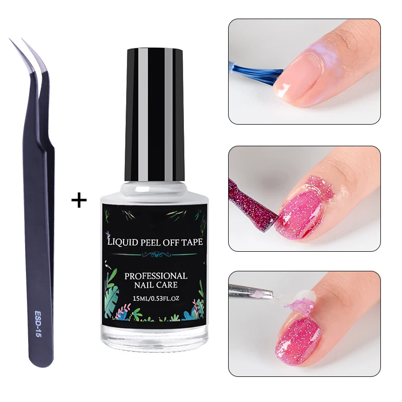 15 مللي Antifreezing تقشر السائل الشريط كريم مسمار اللاتكس إهاب الحرس إصبع حماية الجلد مانيكير مسمار الفن الرعاية