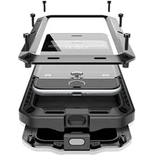 

R-just Heavy Duty Doom Armor Shockproof Metal Aluminium Case For iPhone Xs Max Xr Xs X 8 7Plus 6s 5s 4s Life Waterproof Cases