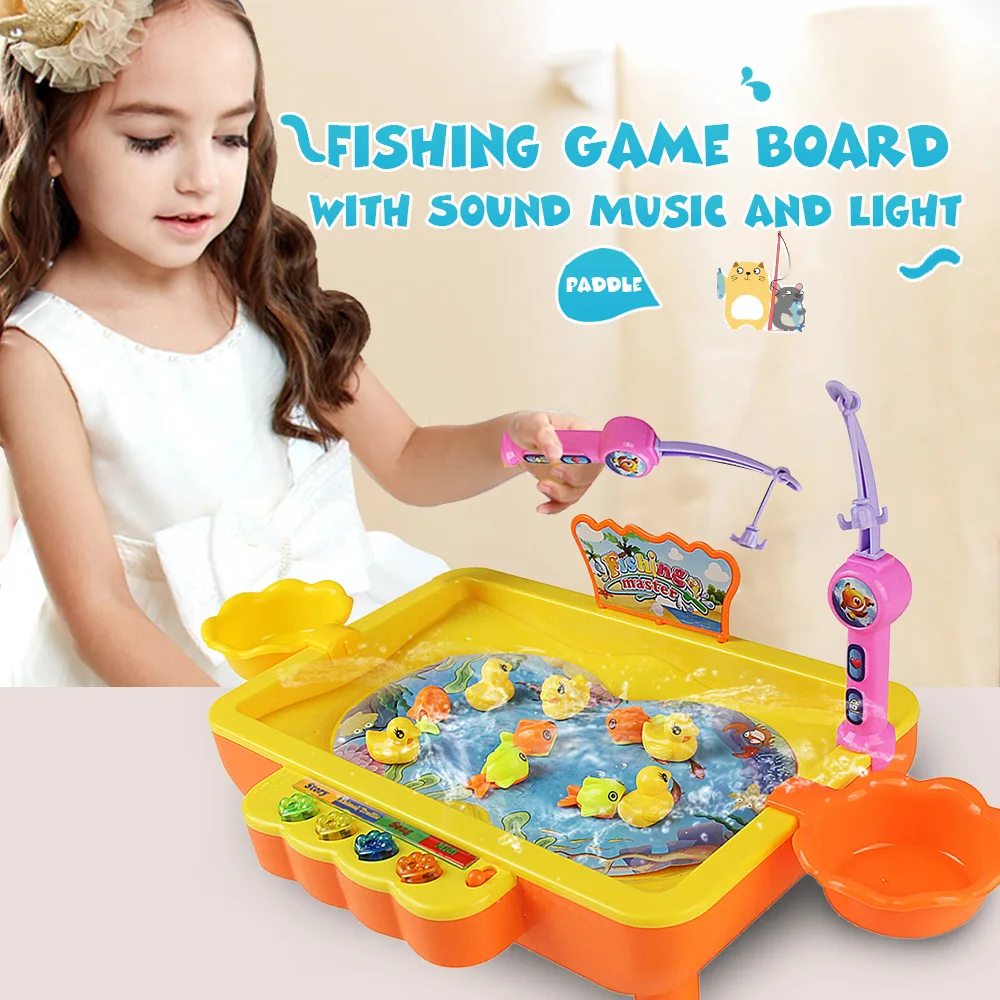 2018 Classic Electric Fishing Toy Game Kids 3D Fish Fishing Rod with