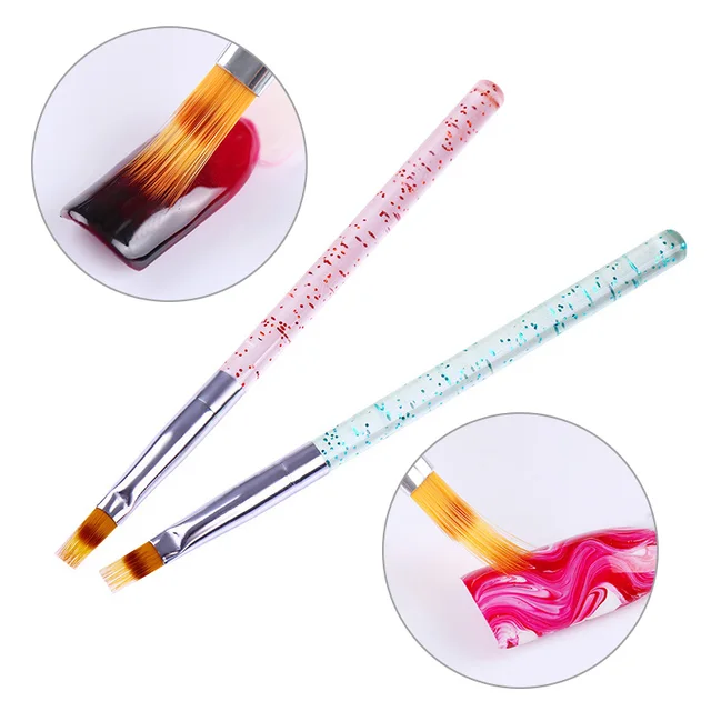 Painting Nail Brush Set Gradient Nail Art Line Brush Crystal Acrylic Thin Liner Drawing Pen Tools For Extension Uv Gel Nail Brushes Aliexpress
