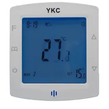 16А Еженедельный программируемый сенсорный экран напольный нагревательный термостат для детали для подогрева пола