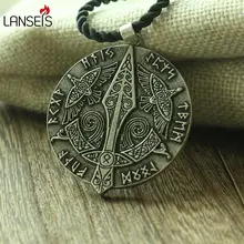 Lanseis 1 шт. викингов мужчин ожерелье Кельт ворона norse письмо символ кулон Кельт три Ворон ювелирные изделия