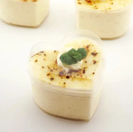 

100 pcs/lot 4OZ Hard Plastic Disposable Dessert Cake Cup With Lid Small 120ml Mini Cube Cup Fit Party Wedding Party