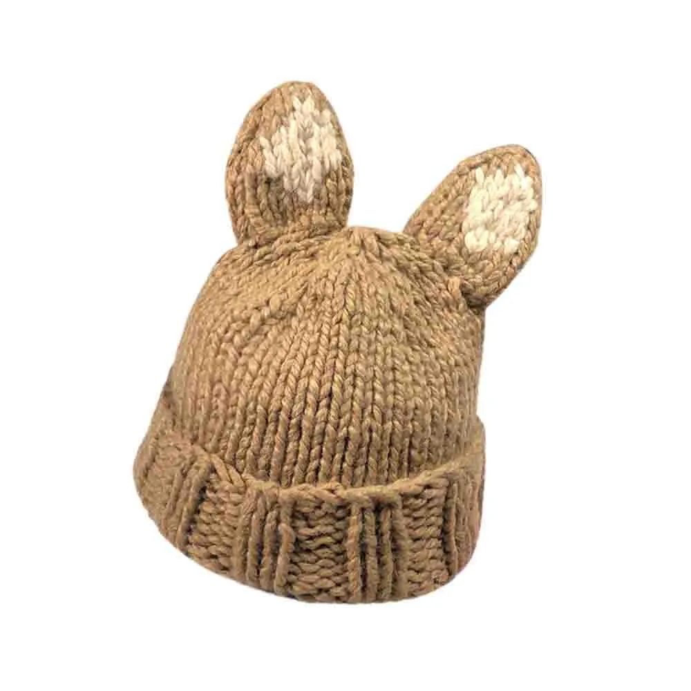 Новый Осенне-зимняя Дамская обувь кашемировая шапка модная вязальная шерсть теплые уши кролика шапка Сгущает Хеджирование милый
