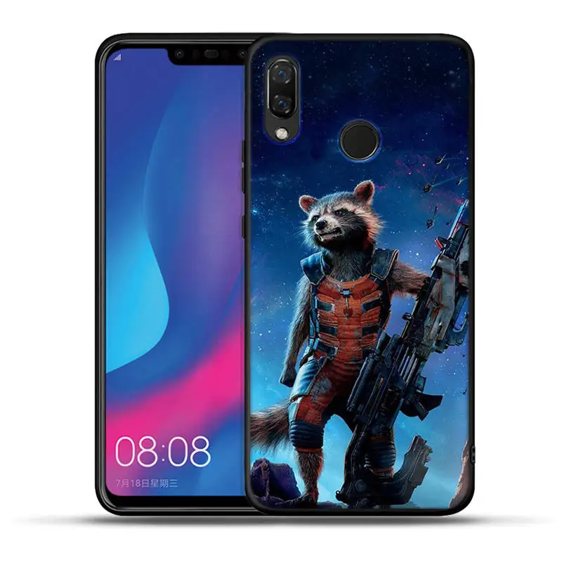 Чехол Marvel звездное небо для huawei Honor 20 Pro 10 9 9i 8 Lite 8X 8C 7A 7X V20 View 20 Черный силиконовый чехол Grrot Captain Coque