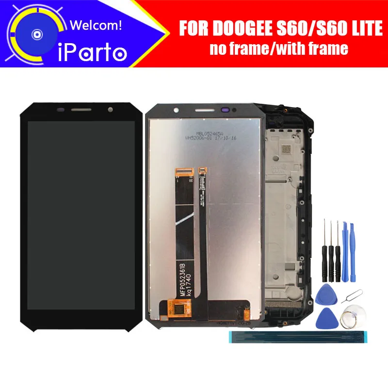 

5.2 inch Doogee S60 LCD Display+Touch Screen Digitizer Assembly 100% Original New LCD+Touch Digitizer for S60 LITE+Tools