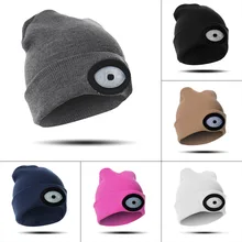 Droppshiping мощный светодиодный светильник унисекс Шапка-бини с USB перезаряжаемая для кемпинга туризма BFJ55