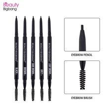 BEAUTYBIGBANG тушь для бровей Макияж натуральный долговечная краска татуировки супер тонкий бровей двухсторонний Водонепроницаемый Карандаш для бровей