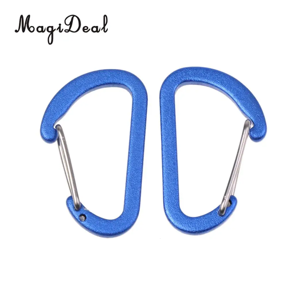 High Quality 5 Piece Outdoor D Ring Carabiner Spring Snap Clip Key Chain Hook Buckle Climbing Caving Hiking Camping Travel