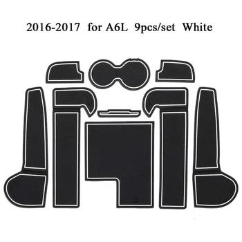 

Car Gate Slot Mat Decoration for Audi A6L 2016-2017 Anti-slip Door Pad Rubber Cup Groove Mat Dust-proof Interior Accessories