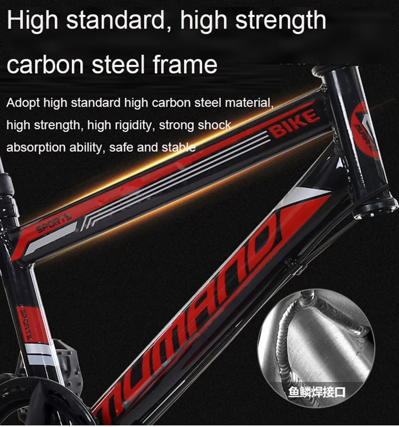 Cheap 18-Inch Mountain Bike For Children Single-Speed Mountain Bike V Brake Bike 2