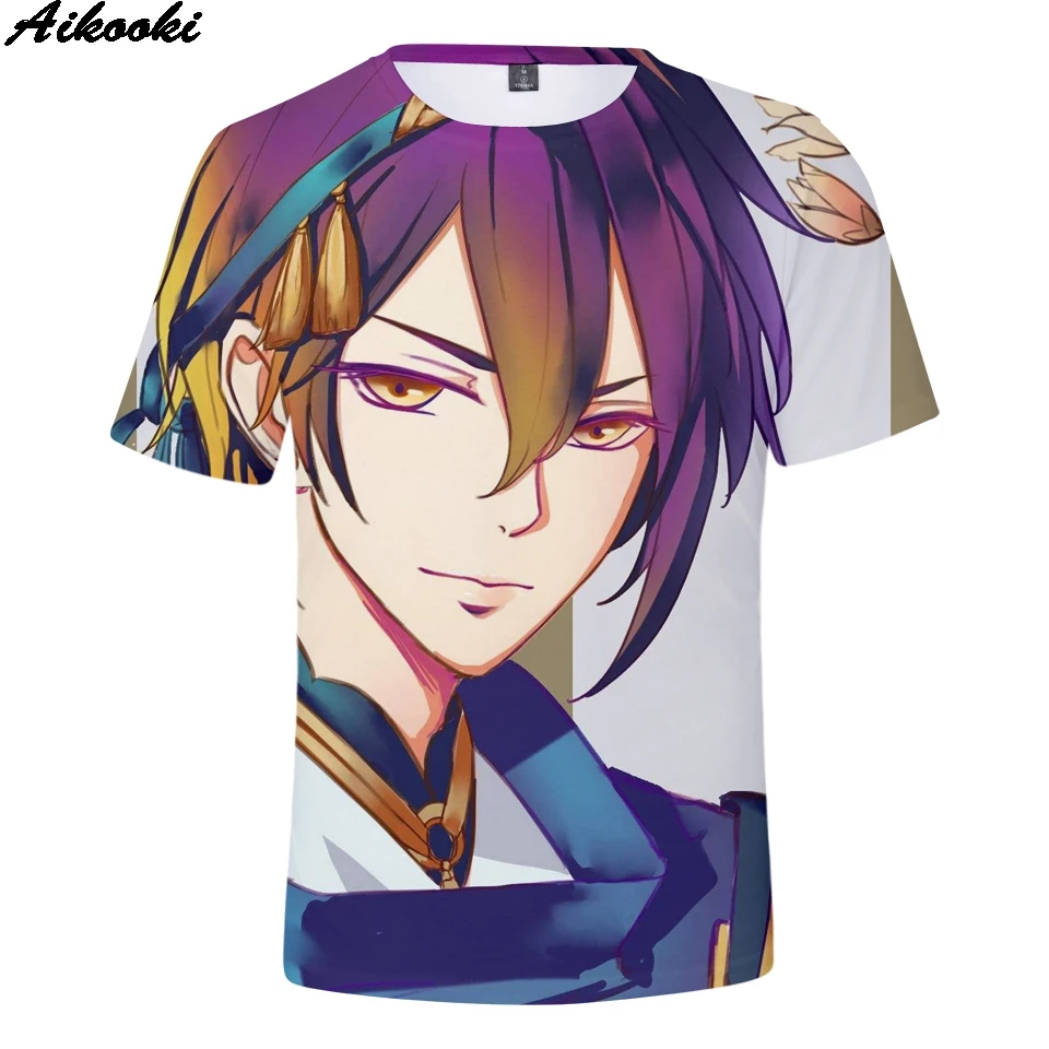 Горячая продажа 3D футболка Touken Ranbu Online Мужская/Женская мультяшная Harajuku дышащая