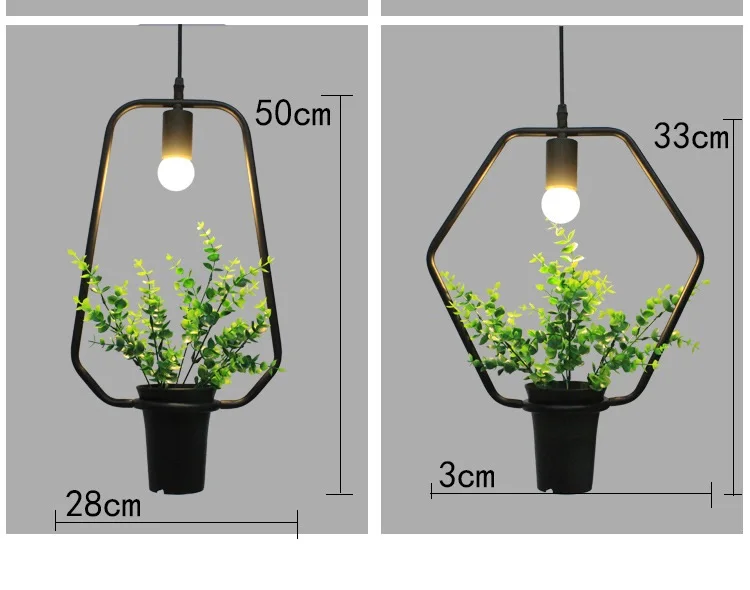 LuKLoy, современный каркасный светильник, трава, горшки для растений и цветов, подвесной светильник, Подвесная лампа для дома, балкона, кафе, гостиной, выращивания трав или суккулентов