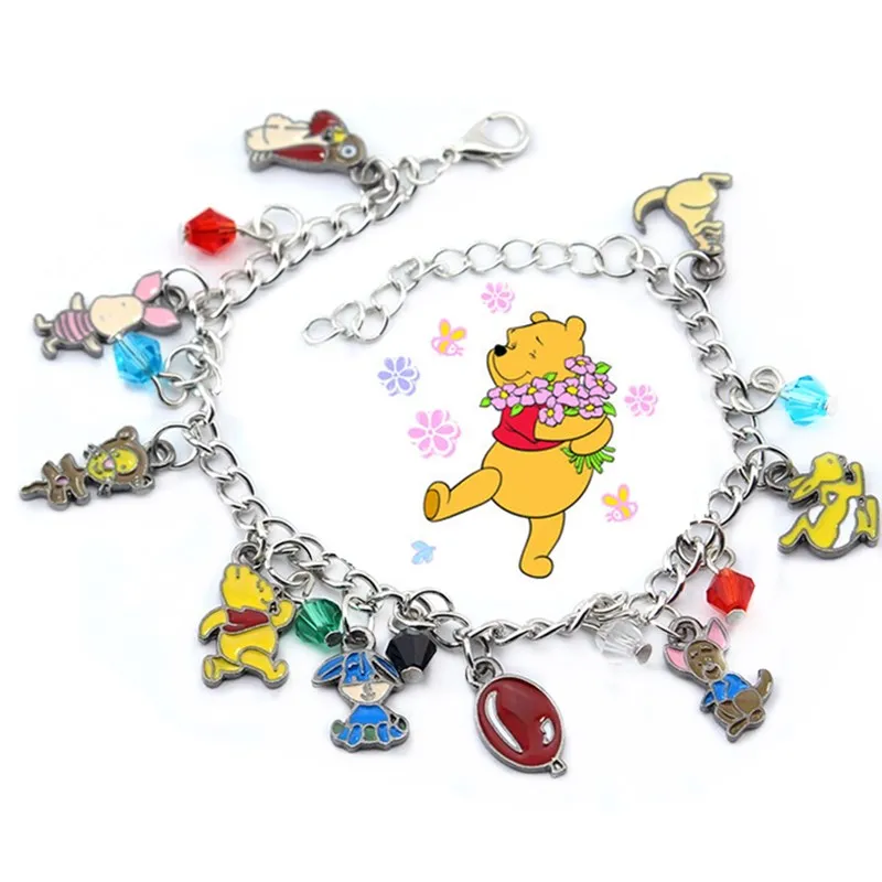 

Fashion Anime Winnie Pooh charm Bracelet Metal Jewelry Gift For Women Girl Justice Gift Christmas Gifts