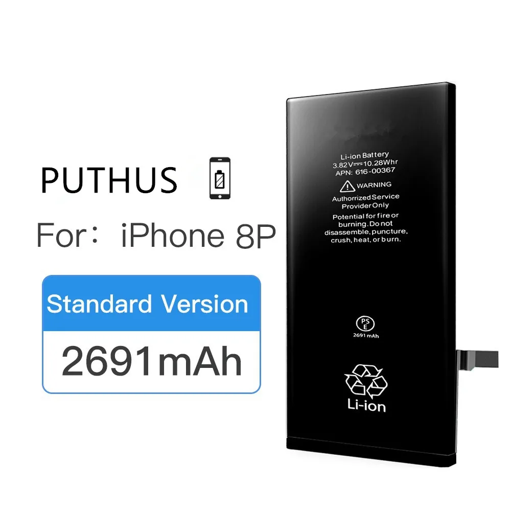 Puthus Original Phone Battery For iPhone 8 Plus 2691mAh High Capacity Replacement Batteries 8Plus |