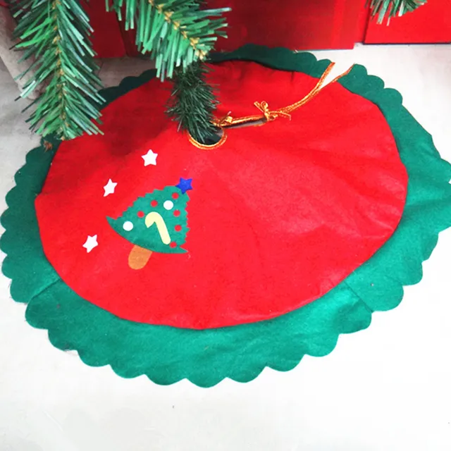 rqaa210 wave green edge decal tree skirt 60cm small christmas tree decoration small cute apron - Teal Christmas Tree Skirt rqaa210 wave green edge decal tree skirt 60cm small christmas tree decoration small cute apron - Teal Christmas Tree Skirt