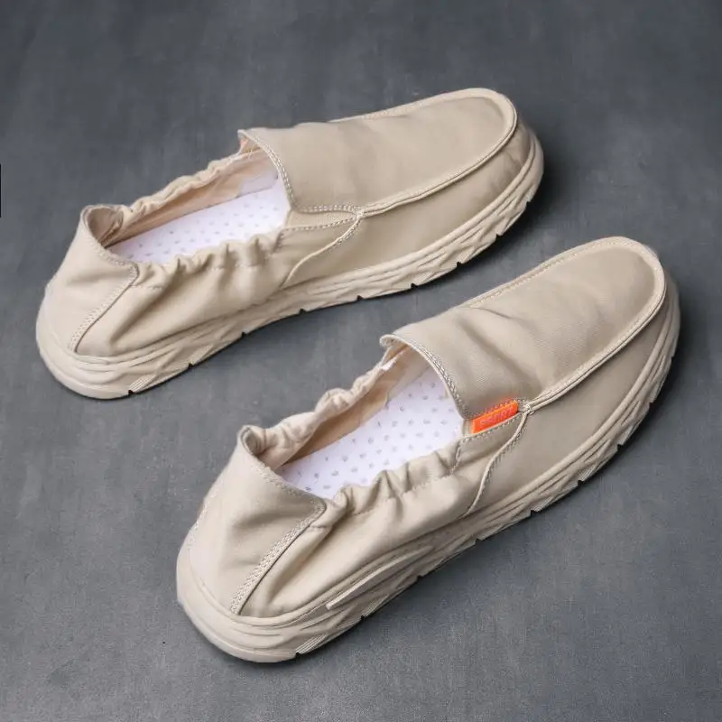 Brand Fashion Summer Style Soft Men Loafers Shoes Breathable Canvas Flats Slip on Driving Comfortable | Обувь