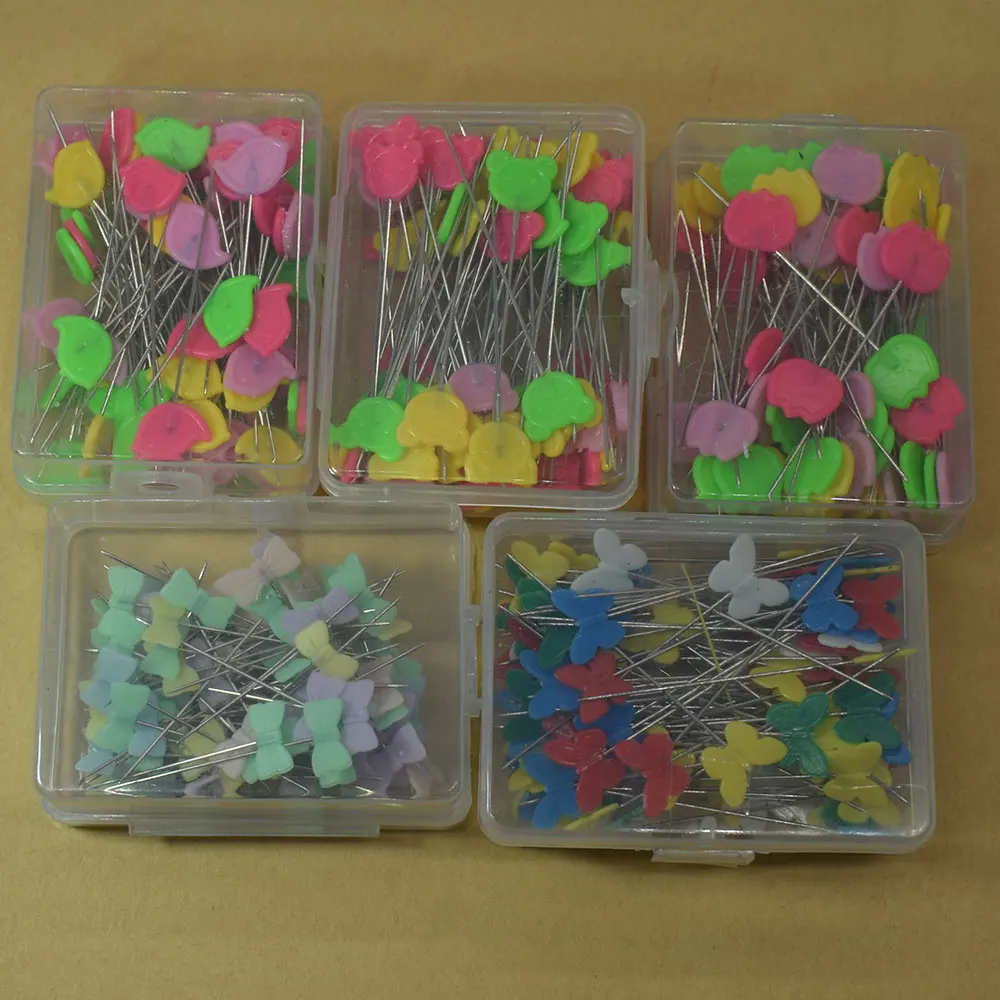 

80PCS Patchwork Pin Bird Tulip Flower Button Head Pins DIY Needles Quilting Tool Sewing Accessories Corsage Dressmaking