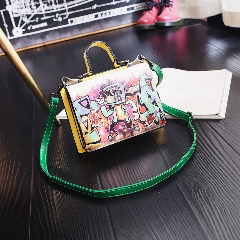 Women Leather Handbag Stitching Female Crossbody Shoulder Bags Ladies Travel Messenger Bag Fashion Bolsa Feminina Tote SS7210 (9)