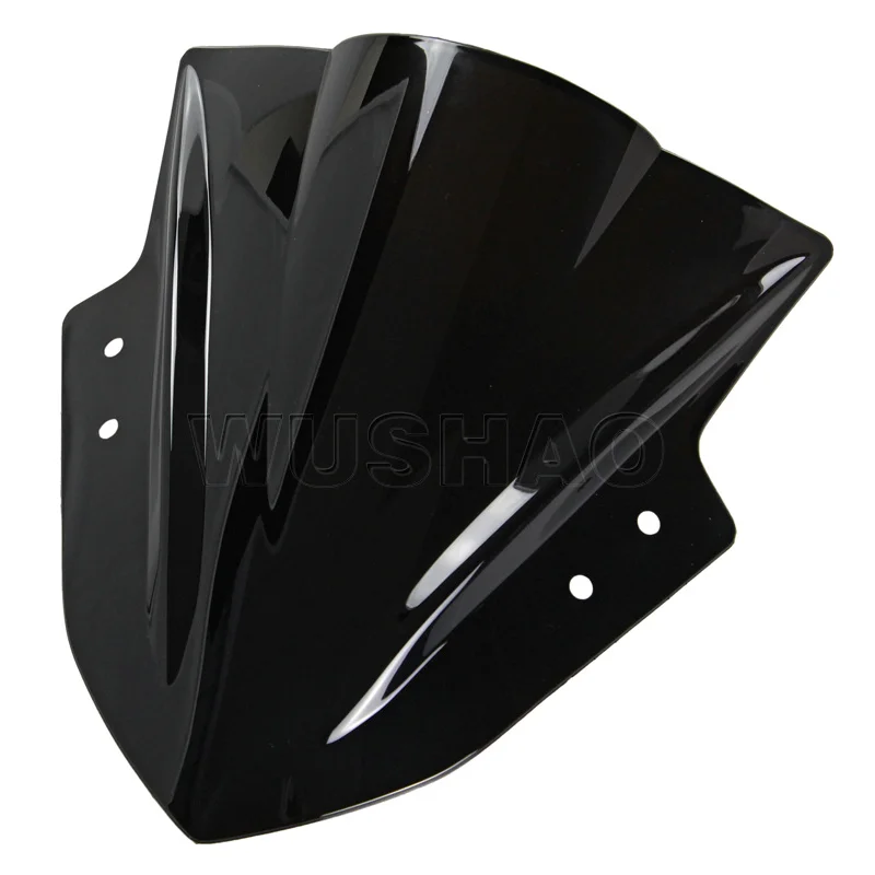 Мотоцикл двойной пузырь лобовое стекло ветер экран для 2013 Kawasaki Ninja 300 300R EX300 EX A B черный Иридиум