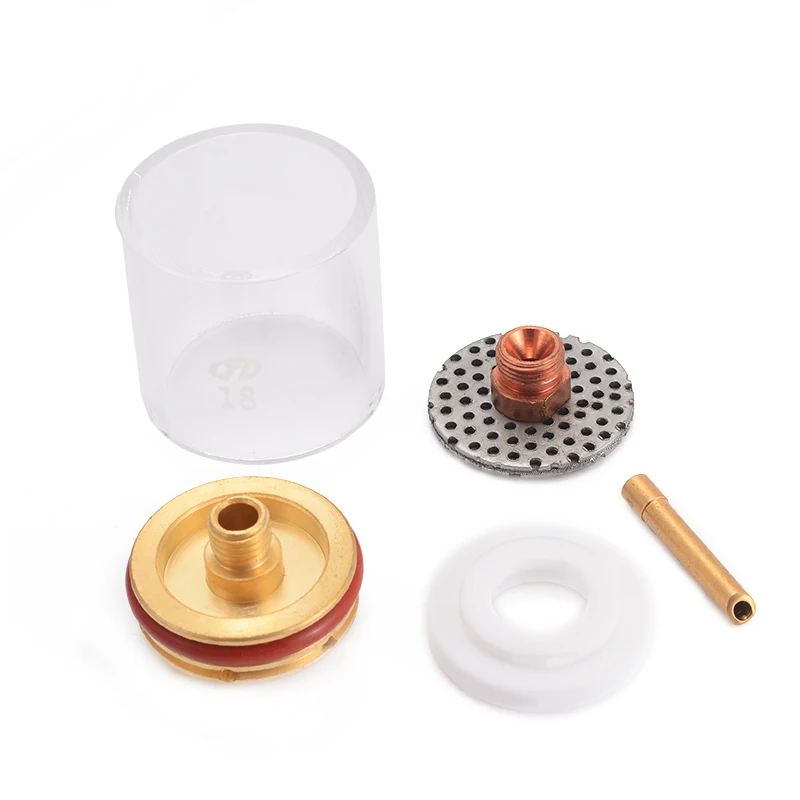 5pcs/set Tig Welding Torch Stubby Cup Gas Collet Body Lens Kit for WP-9/20/25 3/32" 2.4 mm TIG Welding Torch