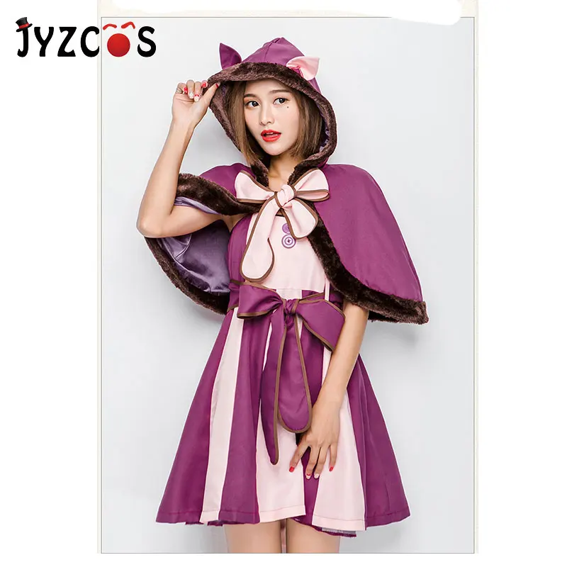 Adult Purple Alice in Wonderland Cheshire Cat Costume (4)