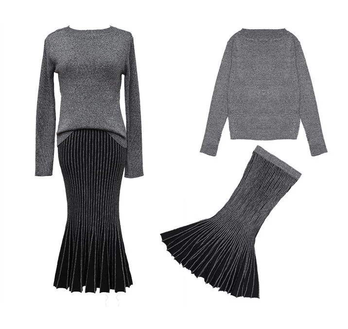 2 piece set women Suit female Sweater Set New Autumn Lady Suits Tops+Skirt Fashion Knitting Long sleeves Skirt Suits 2 piece set women Suit female Sweater Set New Autumn Lady Suits Tops+Skirt Fashion Knitting Long sleeves Skirt Suits