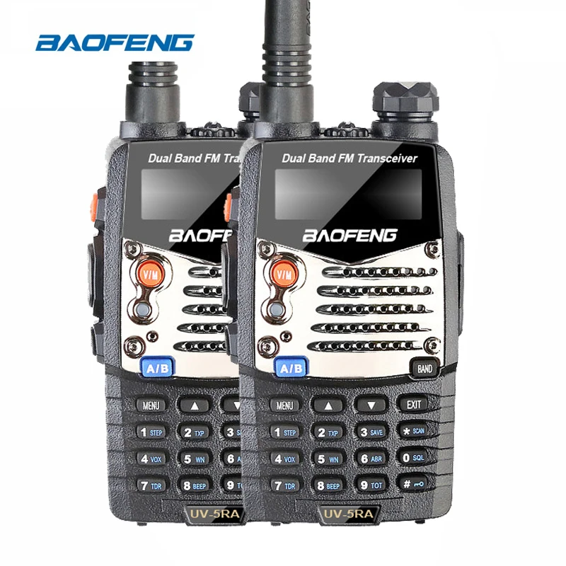 2 шт. Baofeng UV-5RA портативная Рация Беспроводная портативная CB радио двойной дисплей UHF VHF профессиональная Двухдиапазонная 128CH радиостанция