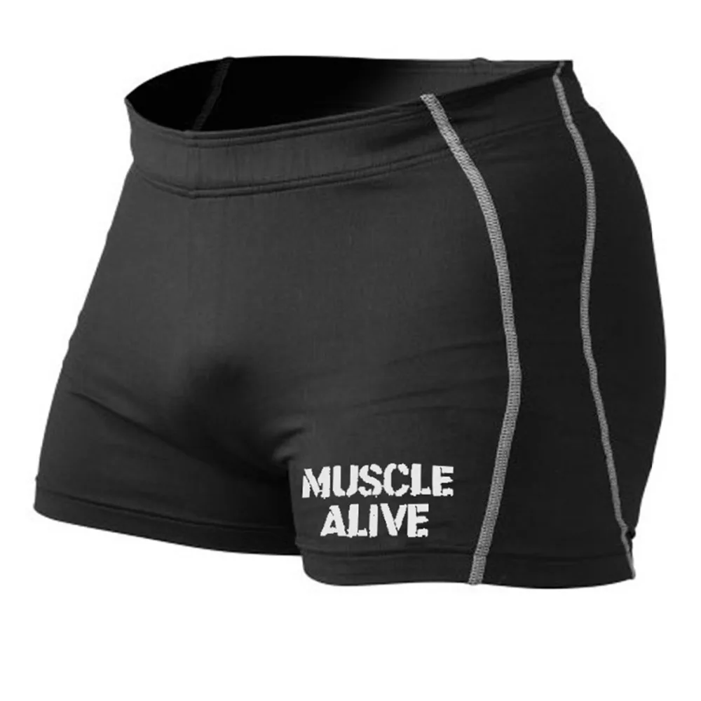 MUSCLE ALIVE Slim Men's Shorts Compression Short Masculino Men Bodybuilding Leggings Clothing Active bermudas masculina de marca MUSCLE ALIVE Slim Men's Shorts Compression Short Masculino Men Bodybuilding Leggings Clothing Active bermudas masculina de marca