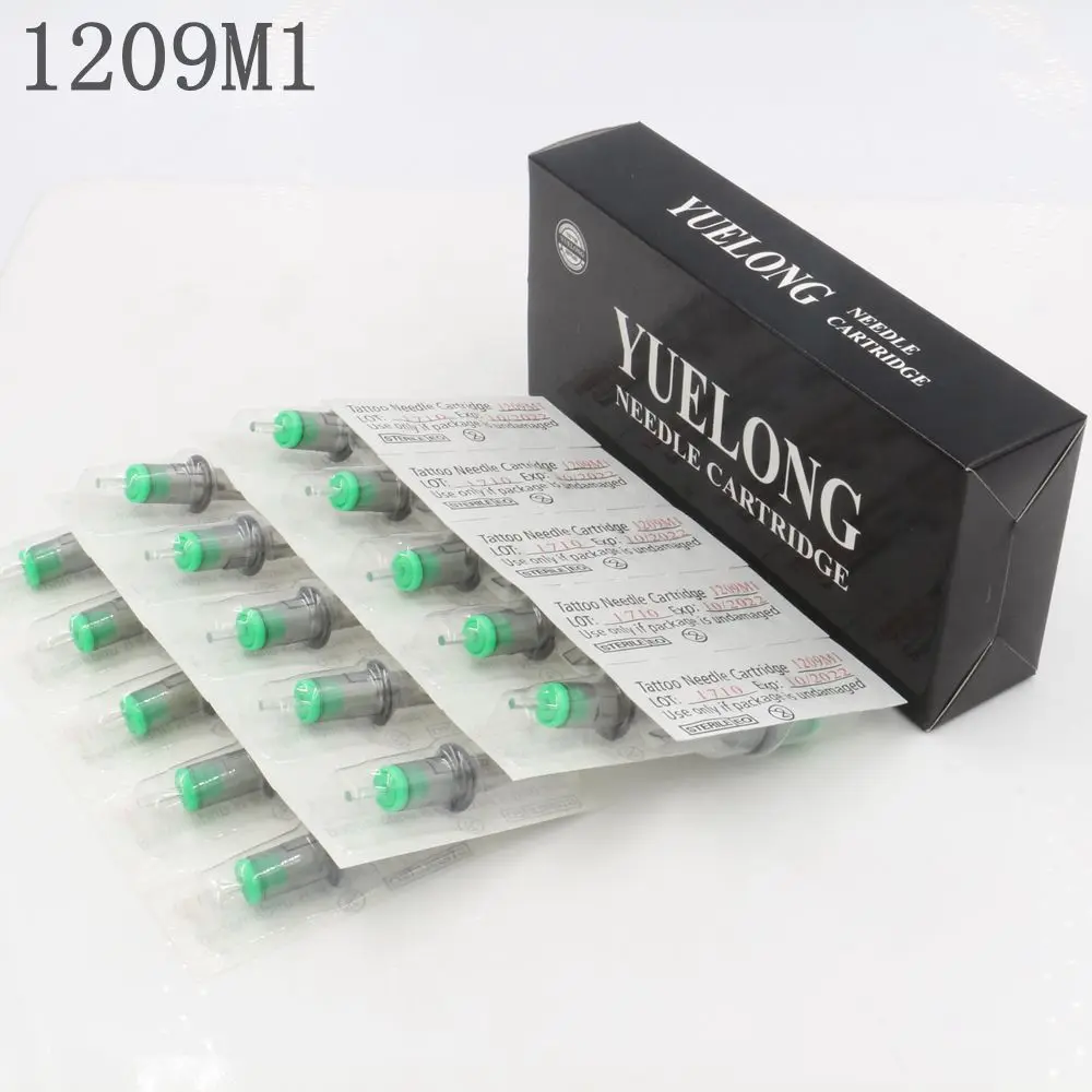 

20Pcs Colorful Tattoo Cartridge Needles with Membrane Round Liner 1209M1 for Tattoo Pen Free Shipping