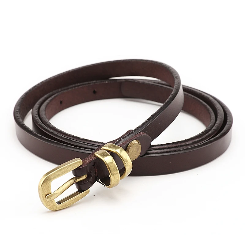 

Genuine Leather Ladies belt Dress thin belt Vintage Fashion Female belt Designer High quality Woman Leather Belts