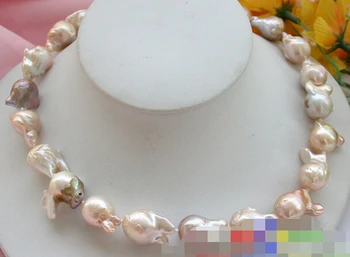 

02903 pink lavender baroque KESHI REBORN PEARL NECKLACE