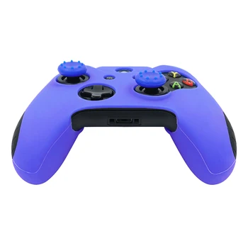 

Anti-Slip Protective Silicone Cover with Thumb Caps for Xbox One Controller Blue