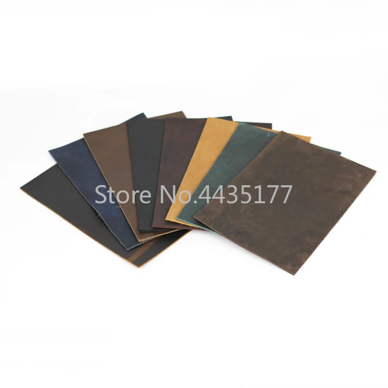 

100x300x0.2mm Crazy Horse Skin Cowhide Vegetable Tanned Leather Wax Grain Leather For DIY Sewing Handmade Art LeatherCraft