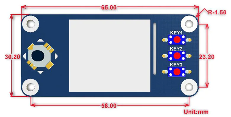 1,3 дюйма ips ЖК-дисплей дисплей HAT для Raspberry Pi, 240x240 пикселей, интерфейс SPI